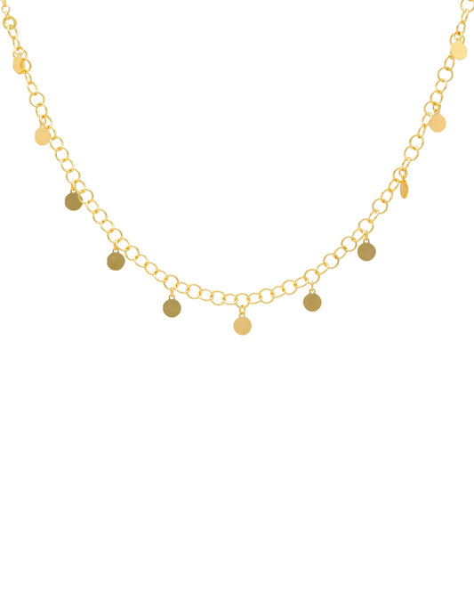 Collar corto Muse mini círculo en Plata