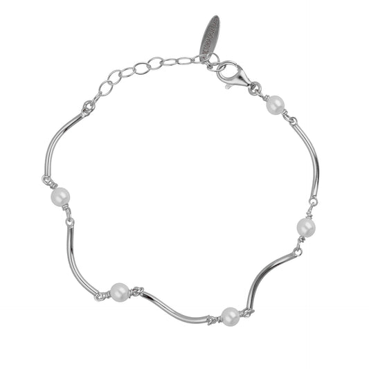 Pulsera Milan perla en Plata