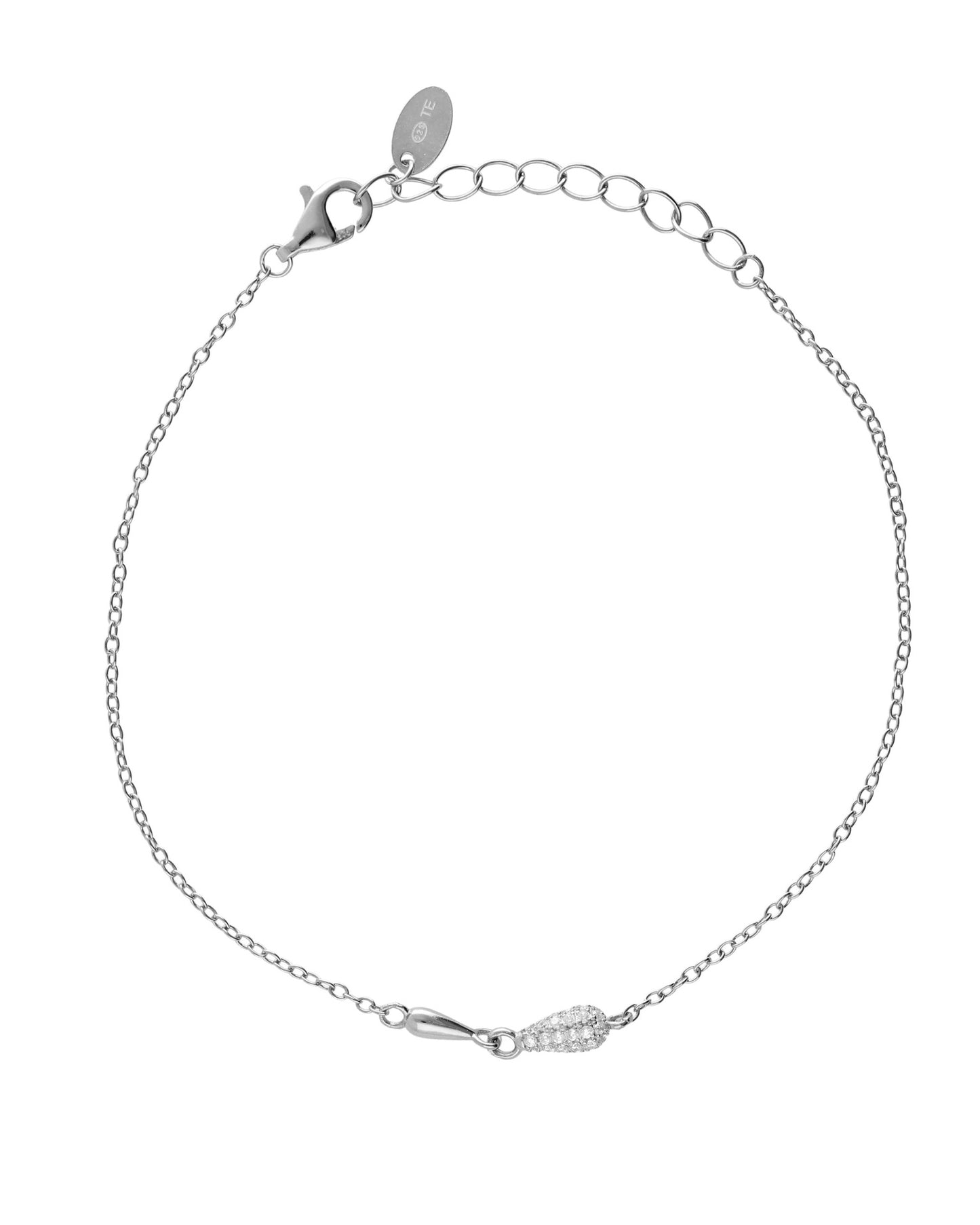 Pulsera Lux gota con circonita blanca en Plata