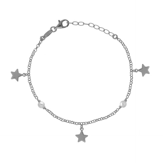 Pulsera Empire estrella Perla en Plata