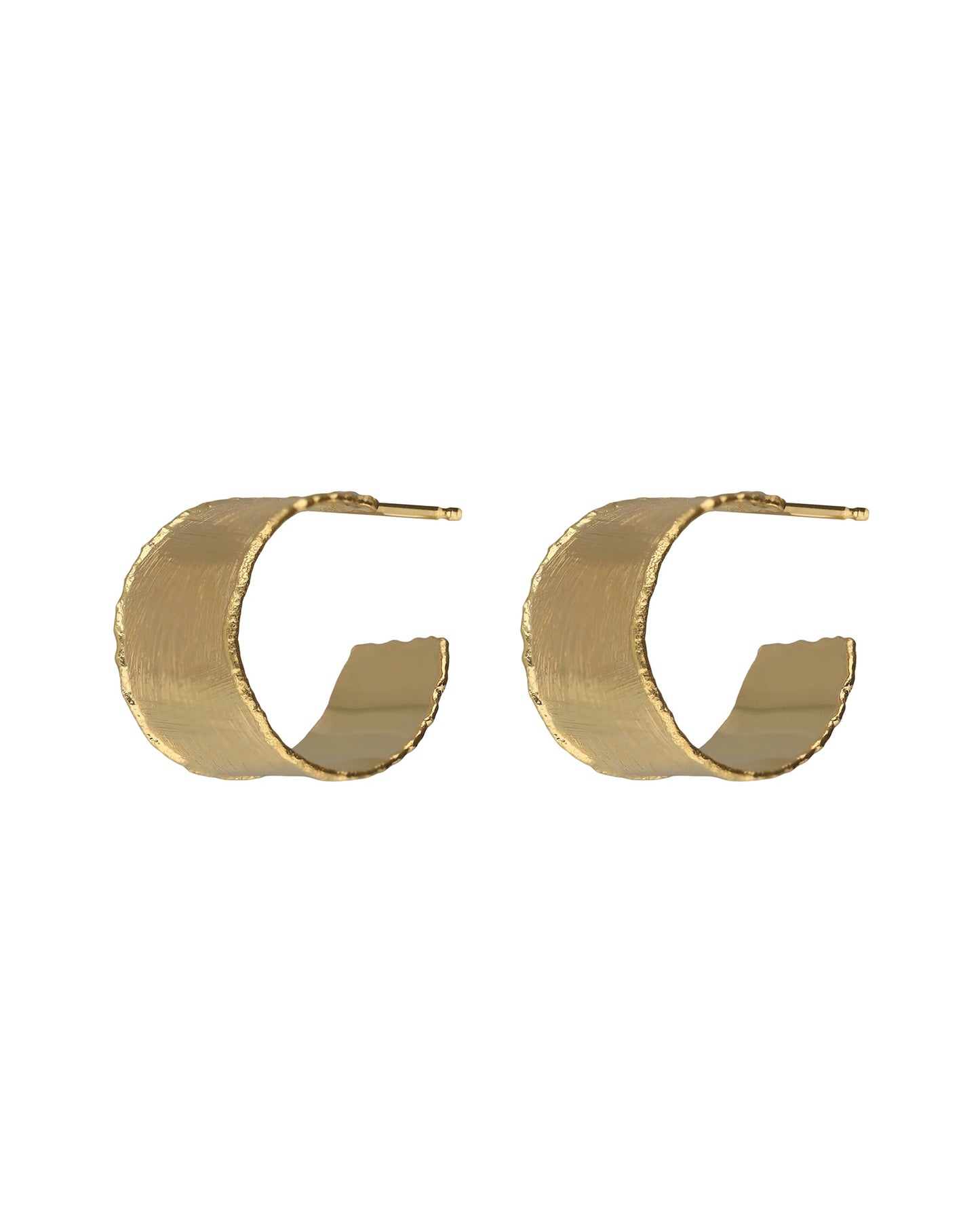 Pendientes aro textura Alaska en Plata