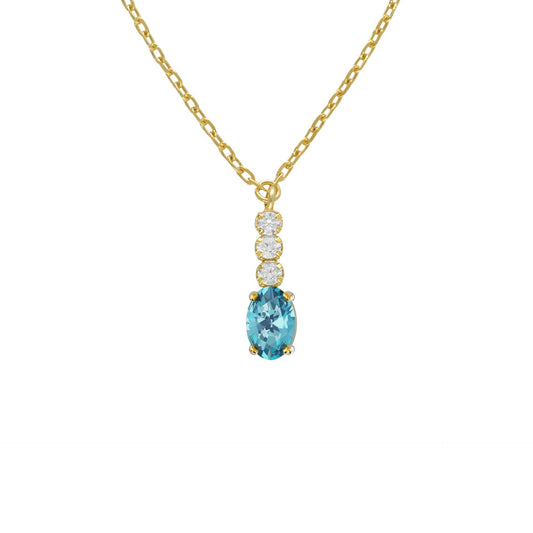 Collar corto Bonjour con cristales riviere en Plata baño Oro