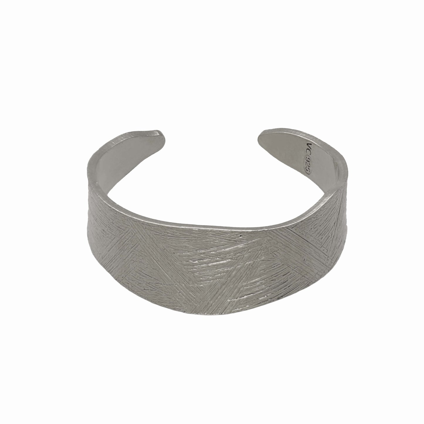 Anillo ajustable Noise textura en Plata