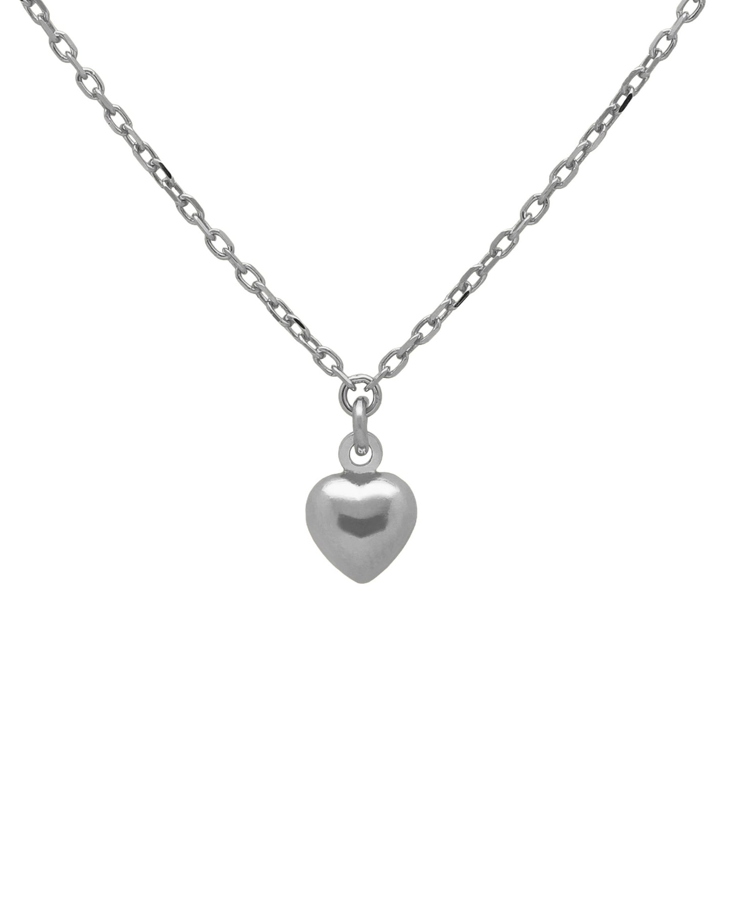 Collar corto Muá corazón pequeño en plata