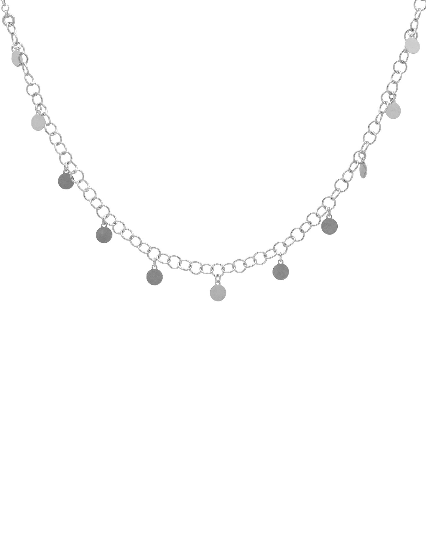 Collar corto Muse mini círculo en Plata