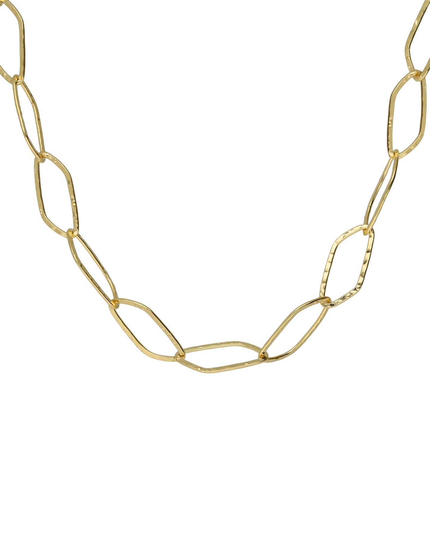 Collar corto textura eslabón Alpina en Plata