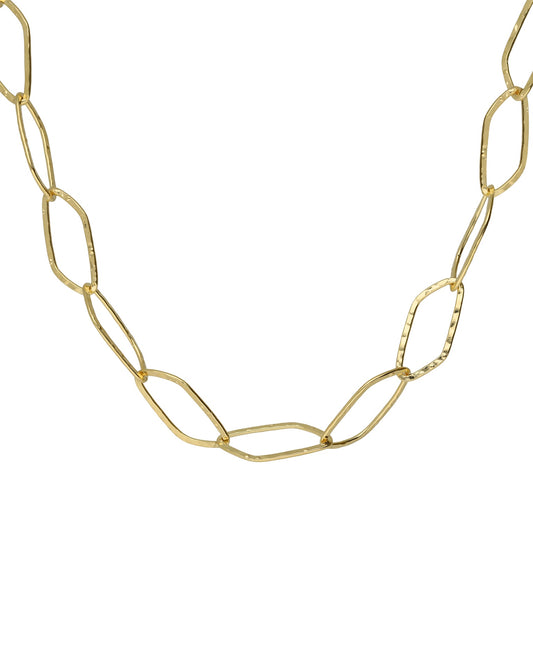 Collar corto textura eslabón Alpina en Plata