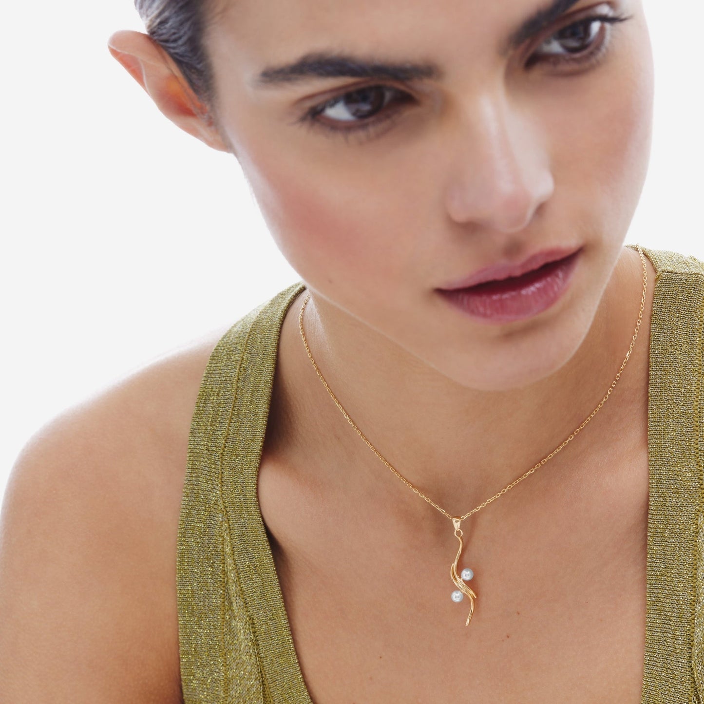 Collar corto Milan perla en Plata