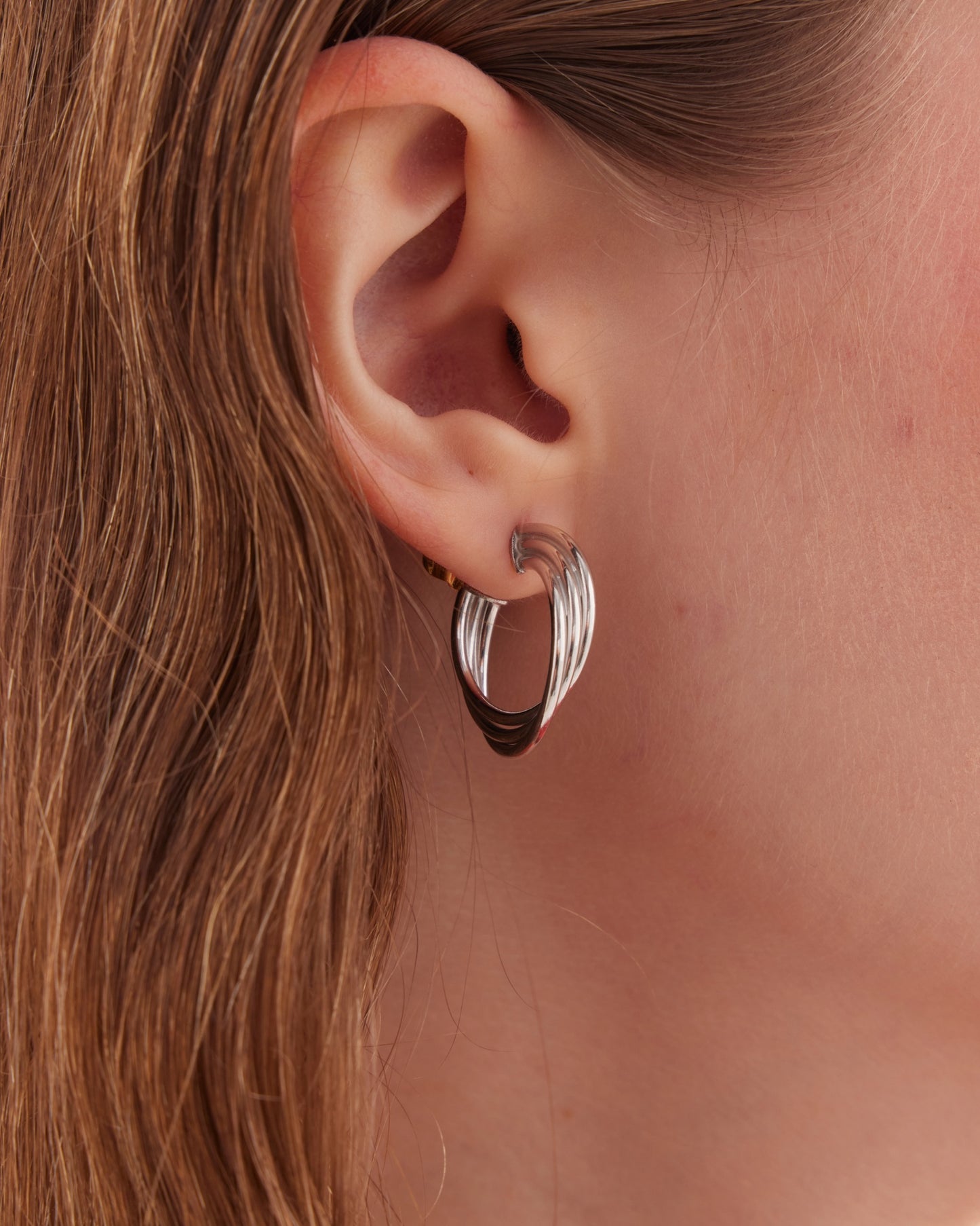 Pendientes aro círculo Nivola en Plata
