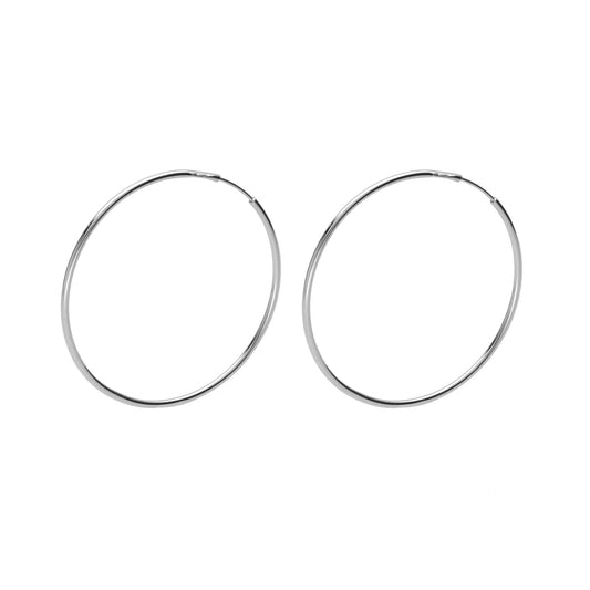 Pendientes aro Minimal 40mm en Plata