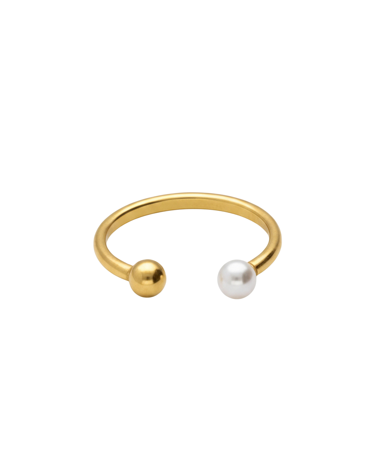 Anillo ajustable Sera con perla en Plata