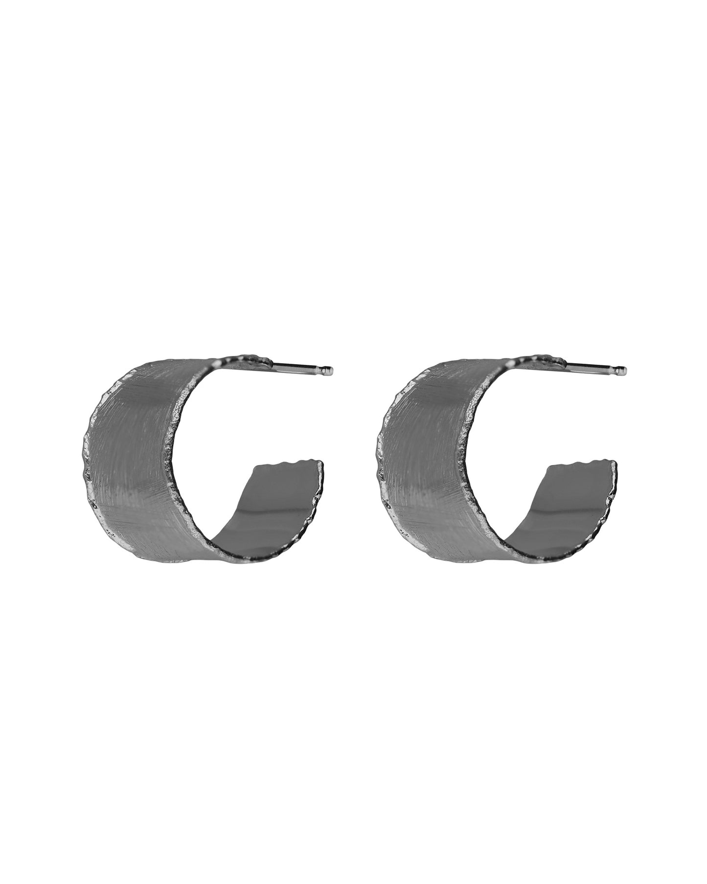 Pendientes aro textura Alaska en Plata