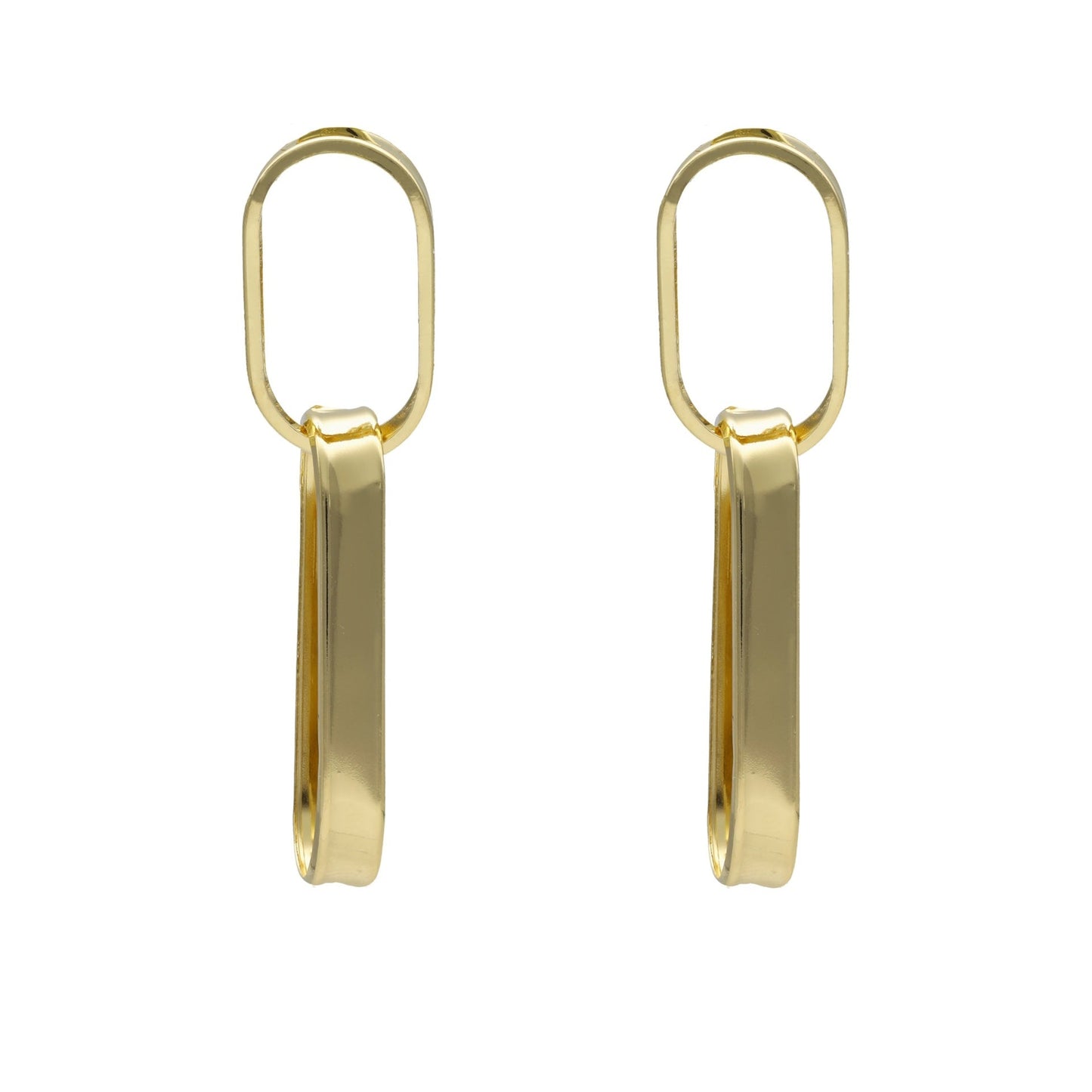 Pendientes largos Capture en Plata