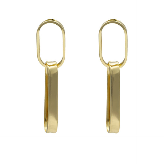 Pendientes largos Capture en Plata