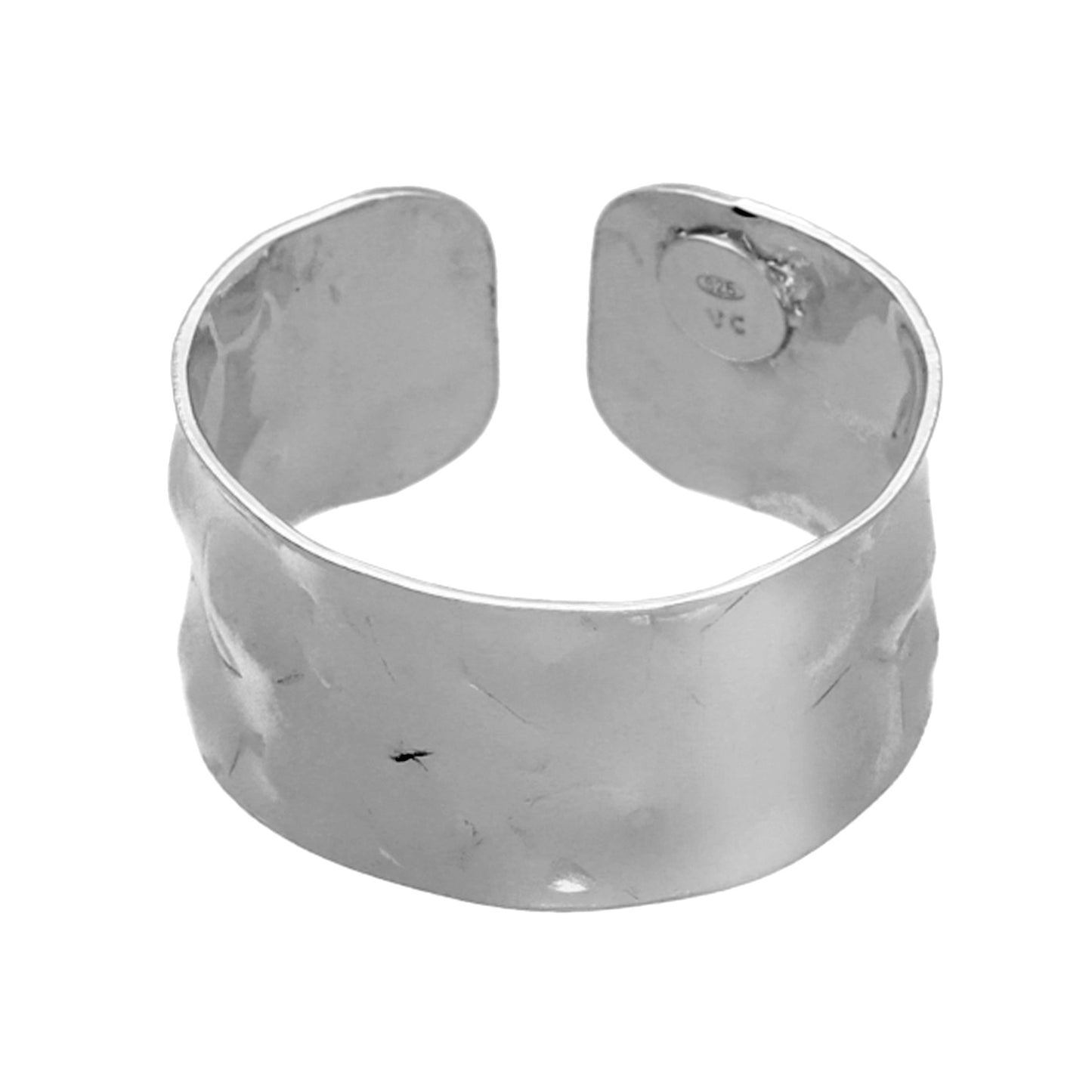 Anillo ajustable Arlene textura en Plata