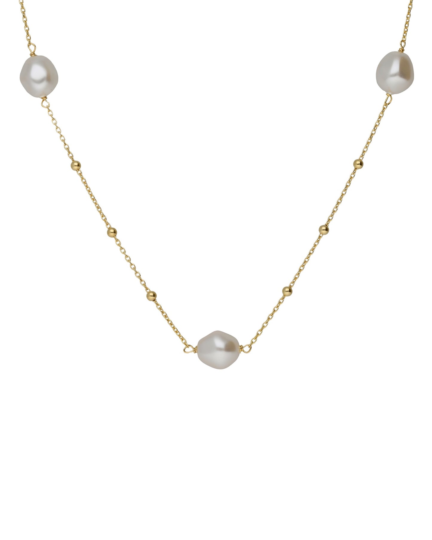 Collar largo 65cm Sera con perla barroca en Plata