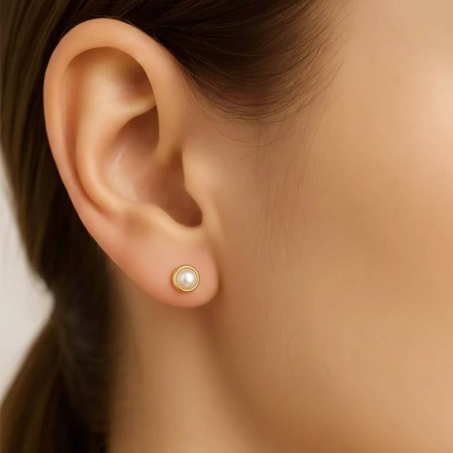 Pendientes botón Empire per en Plata Paulette
