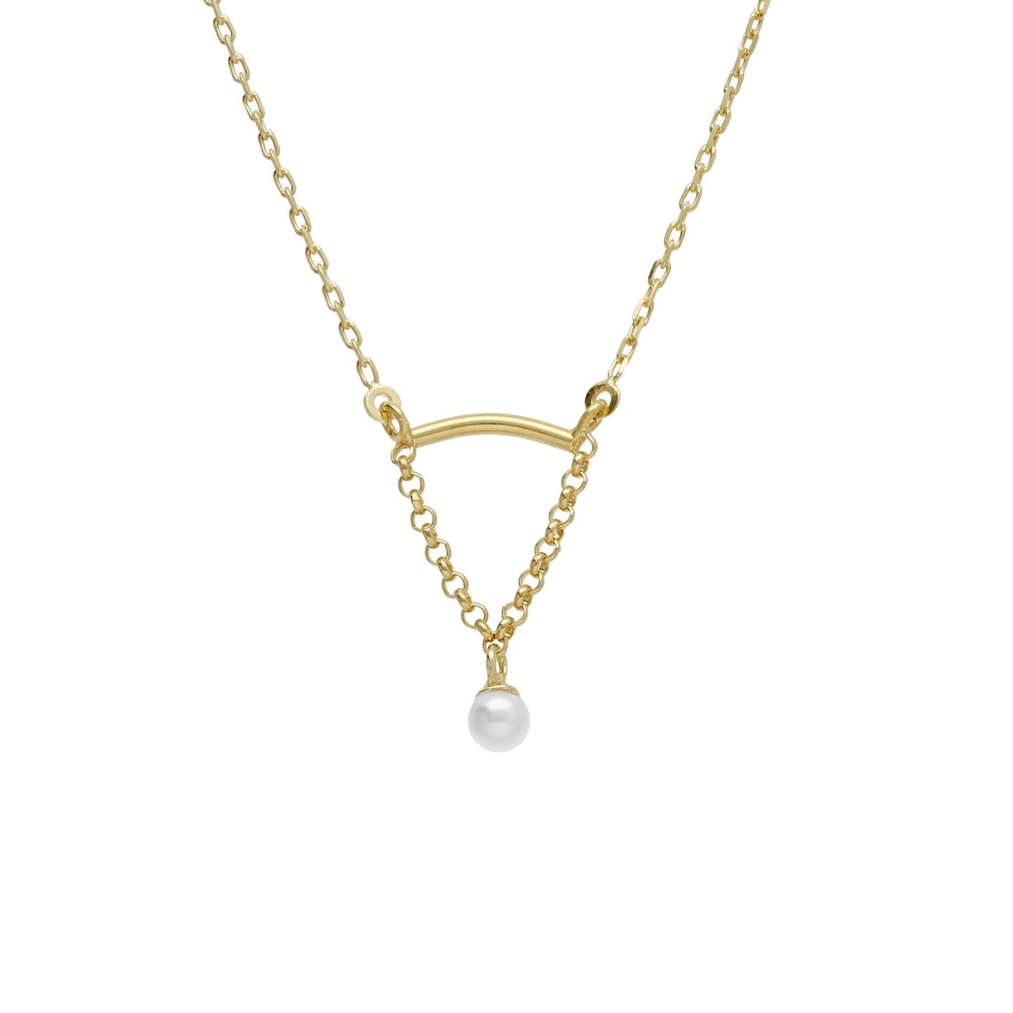 Collar corto Milan perla en Plata