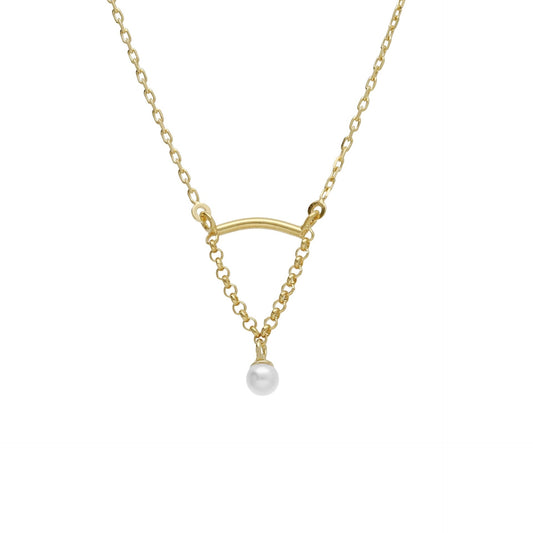 Collar corto Milan perla en Plata