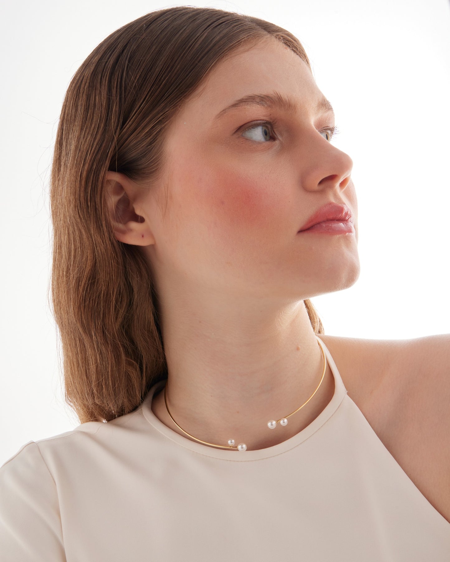 Choker Sera con perla en Plata