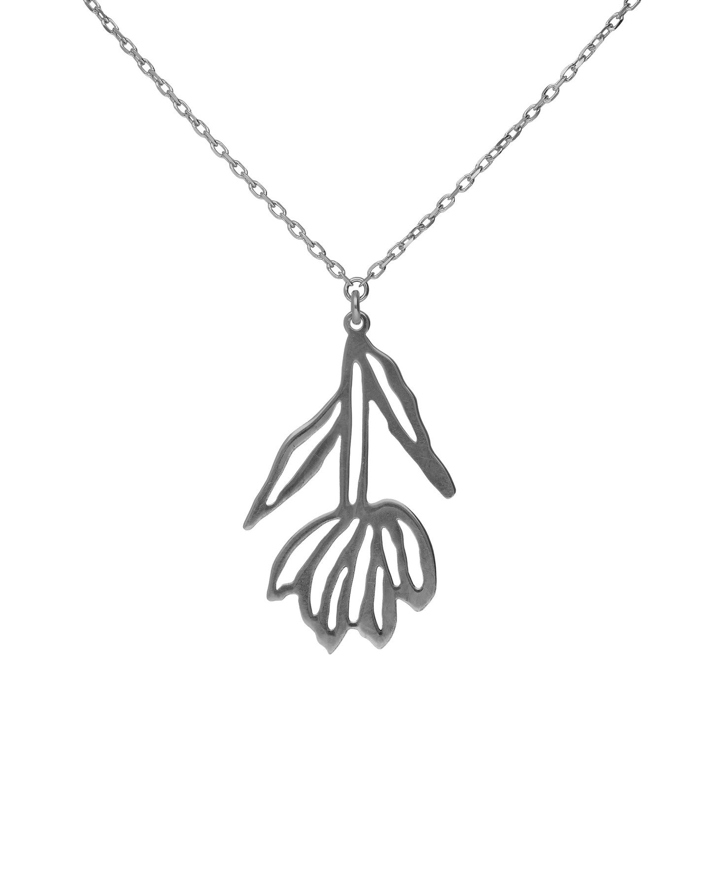 Collar corto flor Alpina en Plata