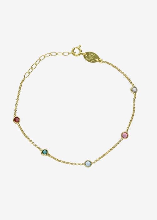 Valeria multicolour bracelet in gold