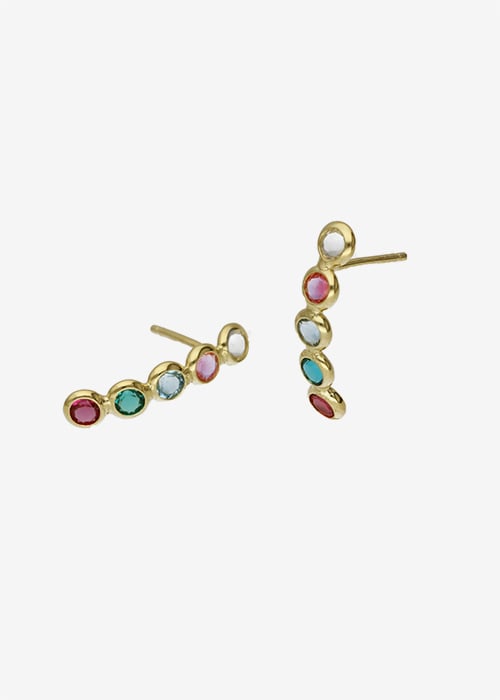 Valeria multicolour earrings in gold